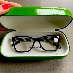 Kate Spade 1.5 reading glasses with case.